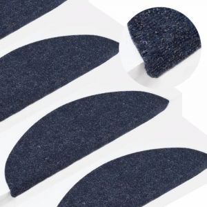 Tapis d'escalier autocollants 15 pcs，Marchettes d'escalier，Protections d'escalier 56x17x3 cm Bleu CFW85248