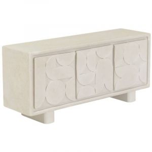 Made In Meubles - Buffet 3 portes en mdf blanc effet béton Danaé