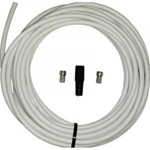 Kit de connexion satellite 2 fiches f mâles, 1 passe-fil en caoutchouc, 10 m de câble Wittenberg Antennen K-102947-10