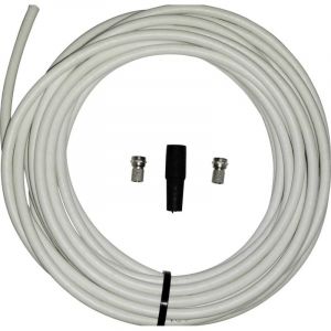 Wittenberg Antennen - Kit de connexion satellite 2 fiches f mâles, 1 passe-fil en caoutchouc, 10 m de câble K-102947-10