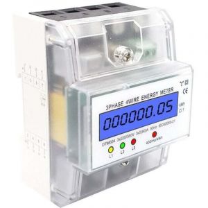 Compteur &eacute;lectrique num&eacute;rique - Compteur &eacute;lectrique triphas&eacute; &agrave; 4 fils, compteur d'&eacute;lectricit&eacute; 3x220/380V 5(80) A calibr&eacute;, compteur d'&eacute;nergie pour
