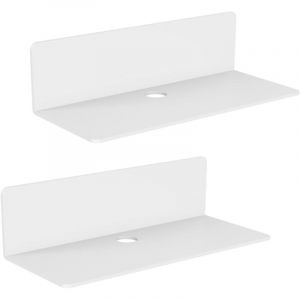 Pi&egrave;ces &eacute;tag&egrave;re Murale sans Percer, &eacute;tag&egrave;re Flottante Acrylique, Etagere sans Percer en Acrylique, sans Perage, avec Clips de Cable, pour Salon,