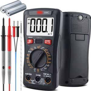 Multimètre Numérique Testeur Electrique Digital Voltmètre Automatique Ampèremètre Ohmmètre Température Tension Courant Capacité Résistance Diode