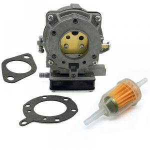 Kit carburateur 693480 pour moteur Briggs & Stratton 16,5 CV bicylindre 42A707 &agrave; quatre vis, outil de jardin, m&eacute;tal, argent