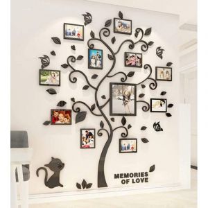 Stickers Muraux Arbre Cadre de Photo 3D diy Mural Autocollants Arts Décoration de la Maison pour Chambre, Salon, Garderie, Salle, Garderie, Cadeau