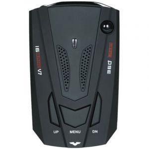 D&eacute;tecteur de radar de voiture 360 degr&eacute;s 16 bandes led affichage d&eacute;tecteur de radar anti-police vitesse alerte vocale avertissement