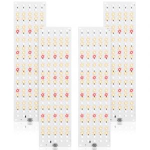 Lampe de croissance LED &agrave; spectre complet 540, lot de 4 lampes horticoles, avec minuterie 3/9/12 h, 10 niveaux de luminosit&eacute; pour plantes