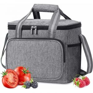 15L Sac Isotherme Repas Homme Femme, Petite Glaciere Souple Isotherme Pliable Lunch Bag Sac Repas, D&eacute;jeuner, Bureau, &eacute;cole, Pique Nique, Plage,