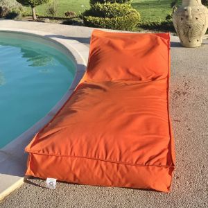 Matelas bain de soleil en microbille Orange 160x65 cm