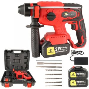 Perforateur - burineur Sans Fil et Sans Balais 1400RPM CONENTOOL - Professional Marteau Perforateur Perceuse &agrave; Percussion con SDS -Plus Mandrin