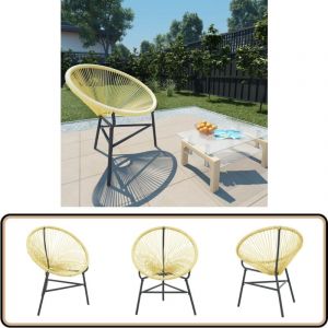 Chaise de jardin Acapulco R&eacute;sine tress&eacute;e Beige - Chaise De Jardin - Fauteuil De Jardin - Mobilier De Jardin - Chaise Acapulco - Chaise Lounge