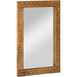 Vidaxl - Miroir de bain 50x70x2,5 cm bois de manguier massif et verre