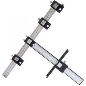 Guide de perceuse de localisateur de poin&ccedil;on, guide de perceuse de localisateur de trou de gabarit de mat&eacute;riel d'armoire r&eacute;glable