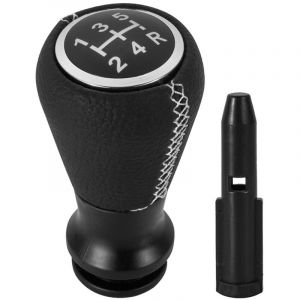 Pommeau de Levier de Vitesse Compatible pour Peugeot 106 107 205 206 207 306 307 308 405 406 407 408 508 605 806 807 Citroen C1 C3 C4(Blanc)