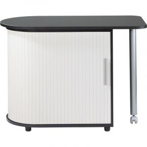 M&s - Bureau avec plateau pivotant noir et blanc - fun