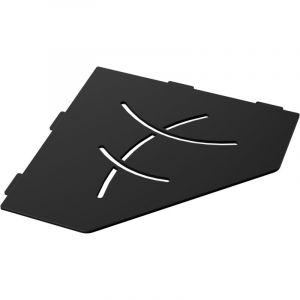 Tablette d'angle murale de douche en inox Swag L.195mm - Noir mat