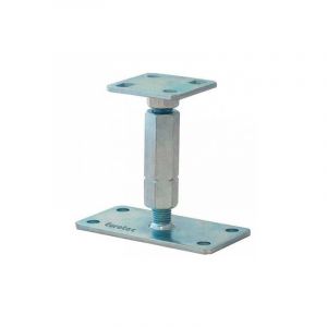 Sud Bois &ndash; Pied de poteau r&eacute;glable H120/195mm &ndash; Acier galvanis&eacute; &ndash; Fixation par trous de 13mm &ndash; Pour poteaux bois et b&eacute;ton - B16X8