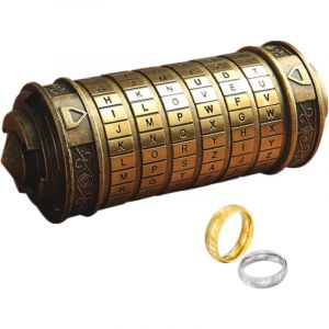Gotrays - Da Vinci Code Mini Cryptex Lock avec compartiments cachés Anniversaire Saint-Valentin Cadeau d'anniversaire mystérieux pour la famille et