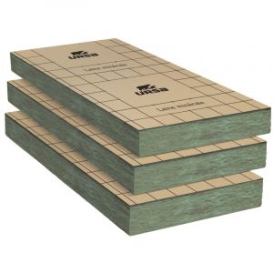 Un paquet de 10 Panneaux laine de verre URSA PRK 38 TERRA rev&ecirc;tu kraft - Ep.75mm - 8,10m&sup2; - R 2,00