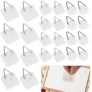 Largeight - 45 Pcs Crochet Adhesif Mural, Accroche Tableau Adhesif, Attache Cadre Adhésif, Accroche Tableau Mural Invisibles, Accroche Tableau sans