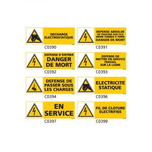 Signaletique.biz France - Panneau et Pictogramme de Signalisation danger électrique - C0391 - 210 x 75 mm