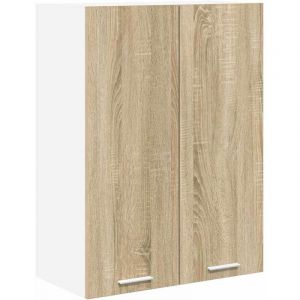 Meubles de Rangement，Armoire suspendue avec porte Riga Ch&ecirc;ne Sonoma 60 x 31 x 80 cm CFW622414