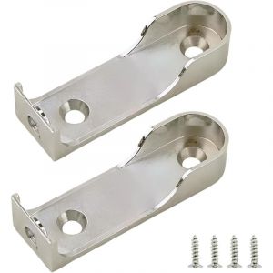 Support Barre Penderie,support de tringle d'armoire, tringle de suspension ovale en alliage de zinc, adapt&eacute; &agrave; la tringle &agrave; rideau de douche