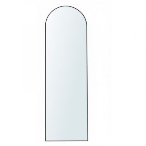 Miroir Int&eacute;gral, 160 x 50 cm, sur Pied, Grand Miroir &Agrave; Poser au Sol, Cadre en Alliage d&rsquo;Aluminium, Verre Tremp&eacute;, Polyvalent, Noir d&rsquo;Encre