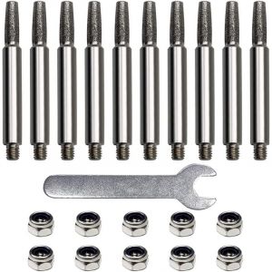 Aiguiseur de tron&ccedil;onneuse, aff&ucirc;teur pour aff&ucirc;teur de cha&icirc;ne de tron&ccedil;on, aff&ucirc;teur de cha&icirc;ne, tron&ccedil;onneuse et aff&ucirc;tage,4mm (10 pi&egrave;ces)