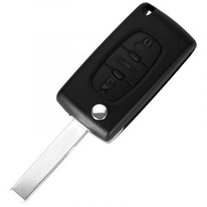 Coque Cl&eacute; pour Citroen C3 Picasso C5 Peugeot Expert 207 307 308 407 308SW 207SW 308CC 307CC-CE0523-3 Boutons -Mod&egrave;le sans Emplacement Pile-Lame avec