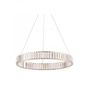 Bohemia - Brass 80 al - Lustre led en cristal anneau 80cm laiton