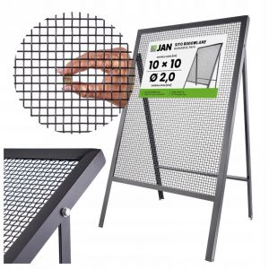 Tamis de construction RAFA pour ma&ccedil;onnerie, maille m&eacute;tallique 10x10 mm OC RAL pour sable et terre