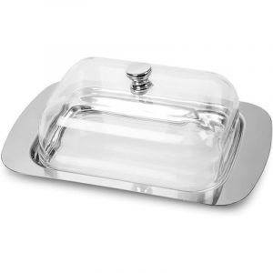 beurrier en acier inoxydable avec couvercle, r&eacute;cipient &agrave; fromage/beurre robuste, petit r&eacute;cipient de rangement pour beurre, &eacute;tag&egrave;re &agrave; fromage,