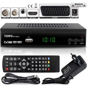 Tempo 4000 Decodeur TNT HD pour TV - Decodeurs TNT HD - TNT pour TV - D&eacute;codeur TNT HD Demodulateur TNT FULL HD Recepteur TNT HEVC