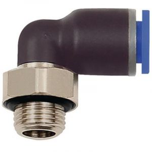 Vissage enfichable l s&eacute;rie bleue filetage ext&eacute;rieur g 1/8 po. sw 14 mm avec joint torique, rotatif, cylindrique 8 mm