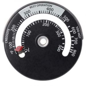 Thermom&egrave;tre de Po&ecirc;le Magn&eacute;tique Thermom&egrave;tre de Tuyau de Po&ecirc;le &agrave; Feu pour Le Compteur de Temp&eacute;rature pour Tuyau de Chemin&eacute;e en Bois Rond Four (1)