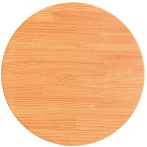 Dessus de table，Plateau de table，Dessus de bureau rond cire marron &Oslash;70x2,5 cm bois de pin massif CFW74526