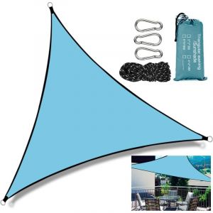 Auvent Triangulaire de Voiles d'ombrage, 3x3x3m Voile d'ombrage Imperméable Couverture d'auvent de Bloc uv Auvent Résistant et Respirant pour Jardin
