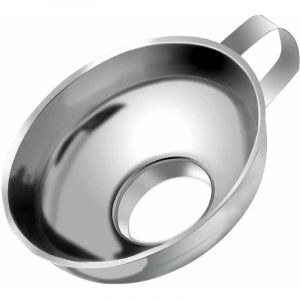 Entonnoir à confiture en acier inoxydable, entonnoir cannelé de grand diamètre avec poignée pour bocaux larges, transfert de liquide, liquide,