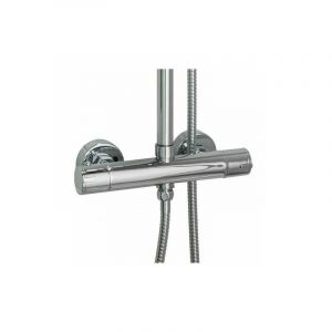 Yzmrbdqc - Mitigeur Douche Thermostatique 2 Sorties, Mitigeur Thermostatique pour Douche & Colonne Chromé, Robinet de Douche en laiton Anti-Brûlure