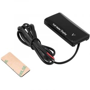 Voltmetre ampèremetre numérique, bleu/rouge voltmètre de jauge de volt de l'affichage à LED de 12V Digital pour la voiture de bicyclette accessoire