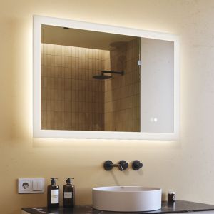 Miroir lumineux de salle de bain 100x70 cm &ndash; &Eacute;clairage LED tactile &ndash; Fonction anti-bu&eacute;e &ndash; Choix de couleur neutre ou froide &ndash; Artforma