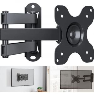 Longziming - Support tv Mural Fixation Support Mural Ecran pc Orientable et Inclinable Universel pour Moniteur et Télévision Plat/Incurvé de 13-30