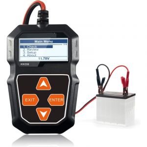 Rosvola - Testeur de Batterie Auto 12V, KW208 Testeur de tension de batterie 100-2000 cca Testeur d'Alternateur Automobile Analyseur de Batterie