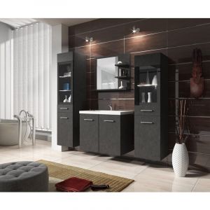 Bratex - Ensemble de meubles de salle de bain madrid i, ensemble de meubles avec lavabo inclus, sans éclairage led, couleur matera