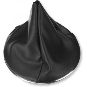 Soufflet de levier de vitesses en similicuir Compatible avec Fiat 500 avec anneau de retenue et cadre circulaire chrom&eacute;