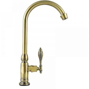 Robinet de Cuisine Mitigeur Robinet Laiton Bross&eacute;, XU,Eau Froide Robinet Rotatif Lavabo,Robinet de Lavabo avec Tirette pour Vasque et Lave
