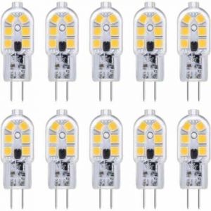 Ampoule LED G4 , Ampoule G4 LED 12V 2W Blanc Froid 6000K, 200LM, &Eacute;quivalent Halog&egrave;ne G4 Bi-pin 10W 20W, LED Lampe G4 12V AC/DC pour Camping Car/Hotte