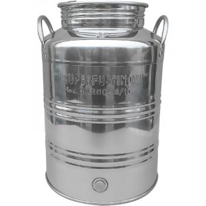 Re'servoir d'huile Mode'le Milano 15 lt en acier inoxydable avec robinetterie pour futs 1/2 '