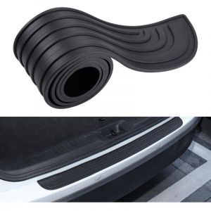 Protection Pare Choc Voiture,90cm x 7cm Protection de Seuil de Chargement en Caoutchouc, Protecteur Pare-Chocs Arrière Autocollante,Compatible avec